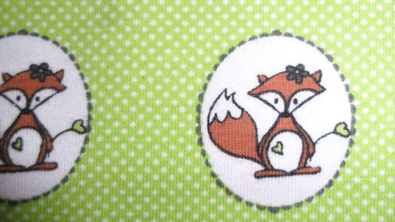 Jersey Stoff Fuchs grün | Etsy