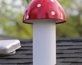 Roof critter blocker, Critter blocker, Mushrooms, Decorative mushrooms, Roof pipe vent cover Large pipe vent cover Plumbing stack pipe cover