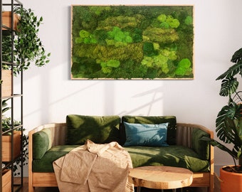 Moss art Moss wall art Moss decor Preserved moss