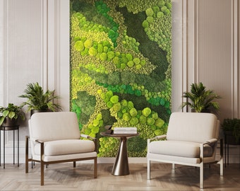 Moss Art, Real Preserved moss wall art, Moss home decor, Real Moss Decor, Moss Art Work, Living wall, Large home decor, No care wall art,