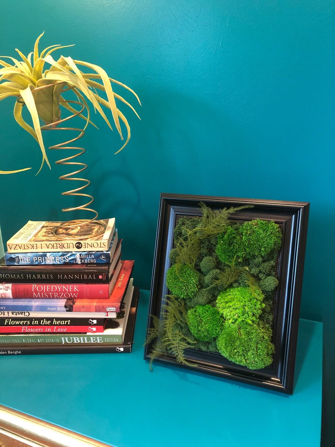 Moss Art Photo Frame Moss Art Moss Wall Art Moss Wall Etsy
