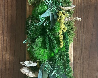 Moss art moss wall art Christmas gift Cutting board Preserved moss wall art Wall decor