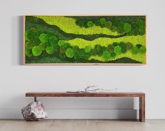 Moss Art, Real Preserved moss wall art, Moss home decor, Real Moss Decor, Moss Art Work, Living wall, Large home decor, No care wall art,