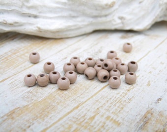 20 pieces Howlith pearls taupe 4 mm