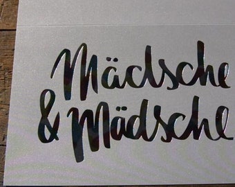 Klappkarte Mädsche & Mädsche