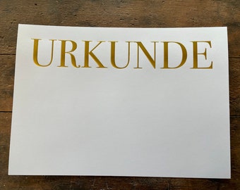 Urkunde Gold