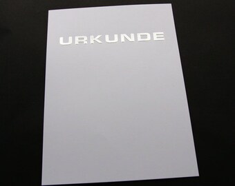 Urkunde Silber