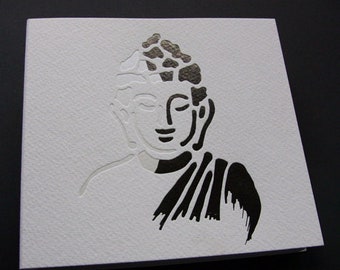 Notizbuch mit Buddha-Kopf