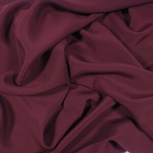 Crepe Mongol 140 cm wide aubergine heavy 185 g/sqm silk fabric