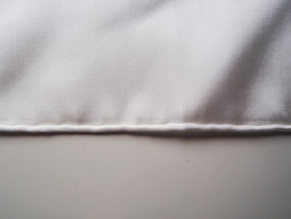 Silk scarf Habotai 08 white 90 x 90 cm hand-rolle… - image 4