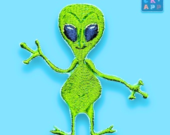 Alien (embroidery appliqué) in desired colors and two sizes