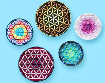 Flower of Life (embroidery applique in CUSTOM colors)