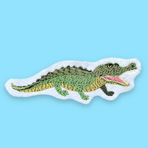 Krokodil, Alligator Stickapplikation Bild 1