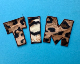 Letters made of fur or plush - application (embroidery applications)