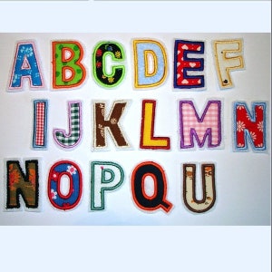 Colorful letters or numbers applique image 3
