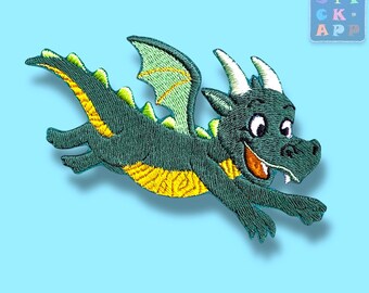 Fly Kite! – Cheerful embroidered appliqué in 3 sizes (with/without iron-on backing, individual color choice)