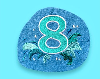 Desired number with water (embroidery application)