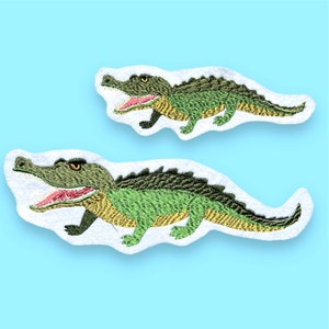 Krokodil, Alligator Stickapplikation Bild 2