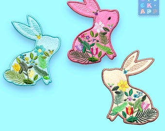 Spring bunny (embroidery appliqué) in different colors