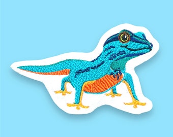 Gecko lizard (embroidery appliqué) in desired color