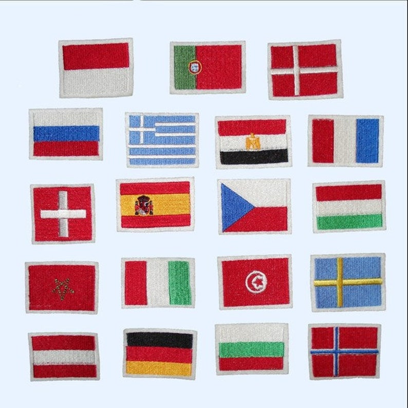 Flags embroidered patches/applications image 1