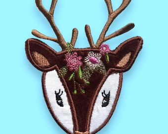 Deer head (embroidery appliqué)