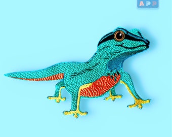 Gecko lizard (embroidery appliqué) in desired color