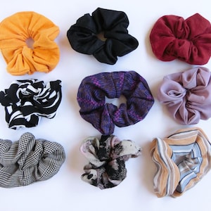 Upcycling Scrunchie Stoffhaargummi handgemacht