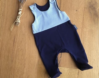 Baby romper in dark blue, romper baby boy, romper toddler, blue, jersey fabric, baby boy clothes, baby girl clothes, baby gift handmade