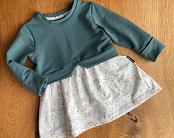 Robe fille, pull et jupe - une pièce, robe fille, robe fille, vêtements fille, fait main, robe pour filles, sueur et jeans