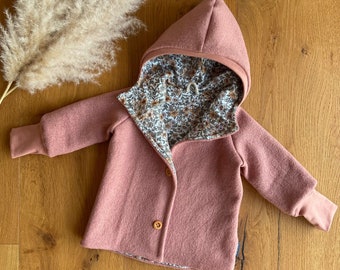 Hooded jacket for children, broadcloth, baby jacket, jacket toddler, autumn jacket, winter jacket, jacket baby, jacket girl, baby clothing
