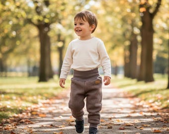 Wollen broeken, wollen kinderbroeken, herfstbroeken, wollen babybroeken, gekookte wollen broeken, wollen broeken, wollen kinderbroeken, ongevoerde wollen broeken