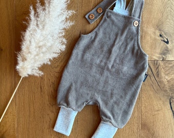 Dungarees with wooden buttons Nicki in corduroy look, baby trousers with buttons, children's trousers, baby trousers, dungarees, Nicki, corduroy, children's trousers for boys and girls