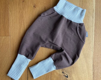 Knickerbocker pants jeansjersey, baby pants, with pockets, high cuffs, baby boy pants, baby girl pants, baby clothes, pants summer, blue