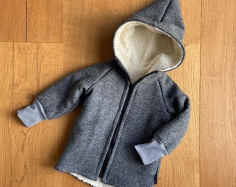 Hooded jacket for children, broadcloth, baby jacket, jacket toddler, autumn jacket, winter jacket, jacket baby, jacket girl, baby clothing