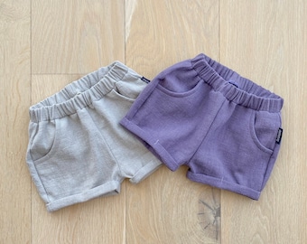 Short en lin, short en lin, pantalon d'été, short d'été, short d'été, short bébé, coton, garçon en lin, fille en lin, pantalon enfant