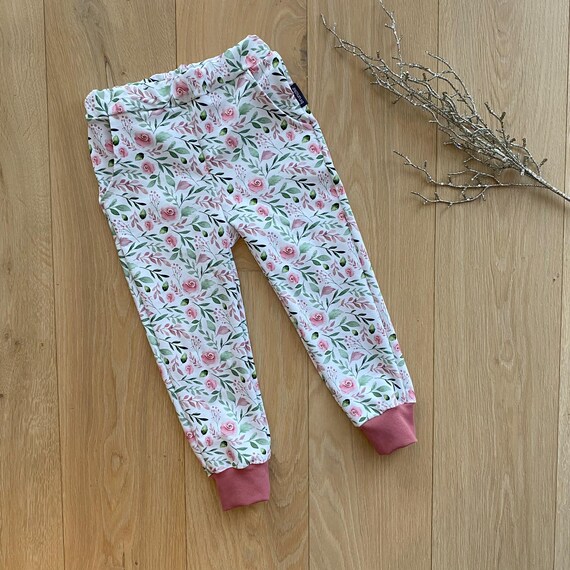 Pants With Pockets Flowers, Pants With Classic Crotch, Pants Baby