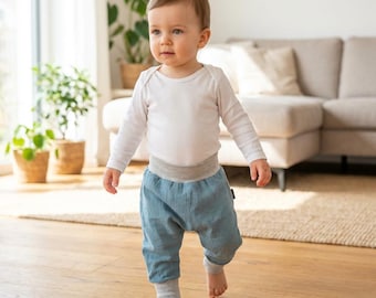Linen harem pants, linen, baby harem pants, girls' harem pants, harem pants, baby pants, children's pants, long harem pants, handmade children's clothing