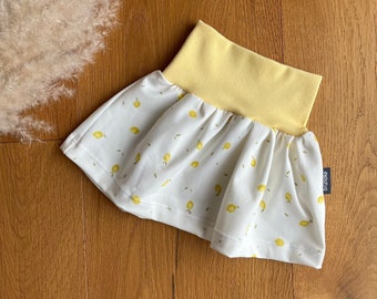 Baby girl jersey skirt with lemons, baby skirt, girl, baby dress, skirt, baby gift, handmade, baby girl clothes, baby clothes, lemon