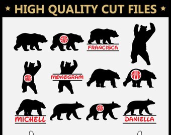 Bear Silhouette Svg Files Split Monogram Cut Mom Dad Mommy Daddy Clipart Digital Art Cuttable Cutting Cricut Png Dxf Sizzix Bear Silhouette Svg Files Split Monogram Cut Mom Dad Mommy Daddy Clipart Digital Art Cuttable Cutting Cricut Png Dxf Sizzix