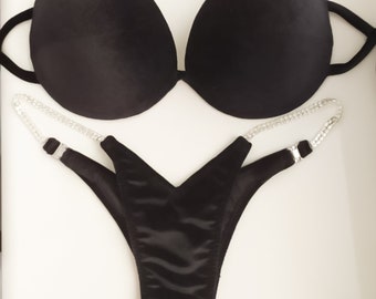 Black base suit , fitness bikini, Bikini Suit, Competition Bikini, Wellness suit, NPC, IFBB, Posing suit, Competition suit