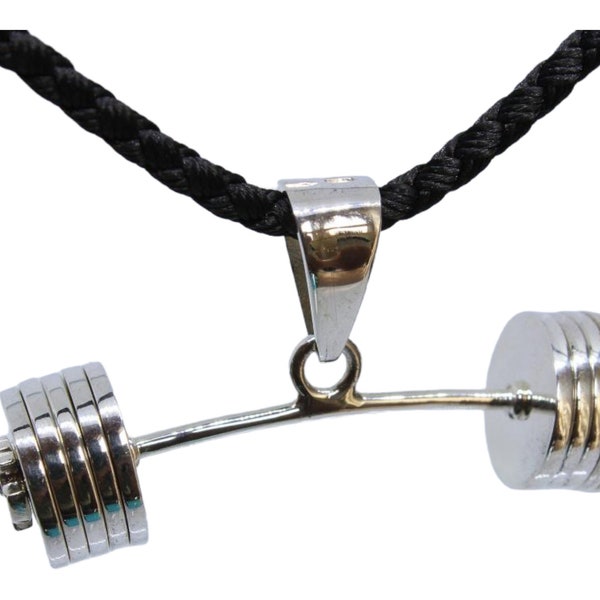 Barbell Necklace Etsy