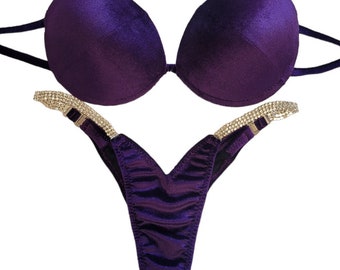 Purple Base fitness suit. Fitness Bikini. SW Bikiki. Competition bikini . Posing suit. Fitness suit. IFBB. Bodybuilding, round Bikini