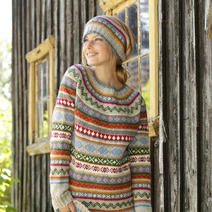 Hand Knitted Women's Hat and Jumper Nordic Sweater - Etsy UK