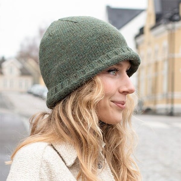 Cappello di lana da donna, berretto da donna, cappello fatto a maglia.