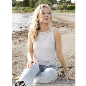 Hand Knitted Cotton Top - Handmade Cotton Top - Sleeveless Crop Top - Spring Summer Tank - Casual Summer Top - Versatile Crop Top