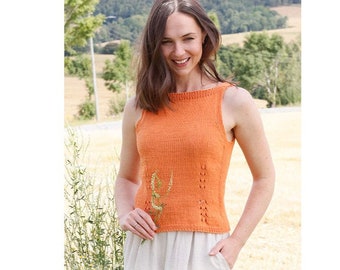 Handmade Cotton Boatneck Top: Sleeveless Summer Knitwear