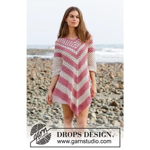 Handmade Crochet Poncho Top: Cotton Blend Lace Tunic