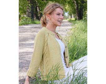 siana stitch detailed hooded cardigan