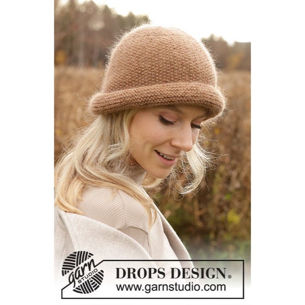 Handgemachte Alpaka Mohair Wolle Baskenmütze: Gestrickte Cloche Hat